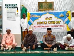 Kapolsek Medang Deras Gelar Program Cooling System dan Jumat Curhat Bersama Jamaah Subuh di Desa Lalang