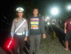 Polsek Tanah Jawa Tanggap Atasi Longsor di Nagori Tanjung Pasir, Simalungun