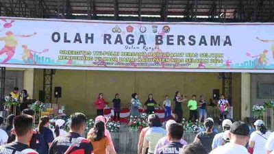 Polres Nias Selatan Gelar Olahraga Bersama untuk Sukseskan Pilkada Serentak 2024