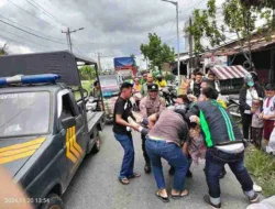 Respon Cepat, Kapolsek Siantar Timur Bantu Korban Kecelakaan Lalulintas
