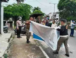 Hari Pertama Masa Tenang, Polres Pematang Siantar Kawal Pembersihan APK di Kota Pematang Siantar