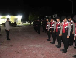 Patroli Cipta Kondisi Pasca Pemungutan Suara Pilkada 2024 oleh Polres Nias Selatan dan Brimob Polda Sumut