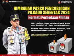 Pilkada Kota Pematangsiantar 2024 Berjalan Aman dan Kondusif, Kapolres Sampaikan Apresiasi