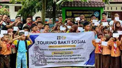 Lapas Kelas III Kotapinang Gelar Bakti Sosial Untuk Siswa SD