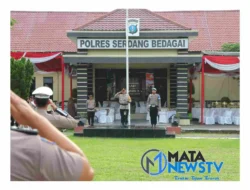Polres Serdang Bedagai Gelar Upacara Laporan Kenaikan Pangkat 36 Personil