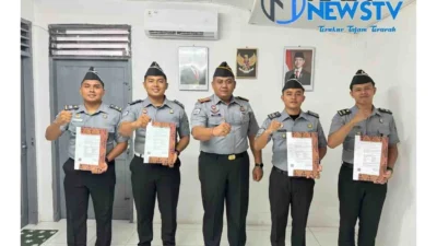 Kinerja dan Disiplin Harus Meningkat, Kalapas Kotapinang Pimpin Upacara Kenaikan Pangkat