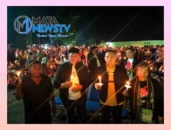 Warga Sibolangit Nyalaan 1.000 Lilin untuk Mengenang Korban Bencana Alam