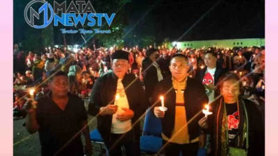 Warga Sibolangit Nyalaan 1.000 Lilin untuk Mengenang Korban Bencana Alam