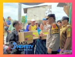 Polres Pelabuhan Belawan Salurkan Bantuan Sosial untuk Korban Kebakaran di Bagan Deli