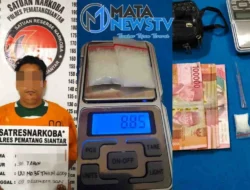Polres Pematangsiantar Amankan Pemilik Sabu 8,85 Gram