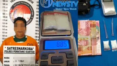 Polres Pematangsiantar Amankan Pemilik Sabu 8,85 Gram