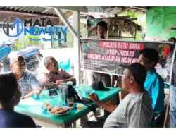 Polsek Labuhan Ruku Sosialisasikan Bahaya Aplikasi Judi Online di Desa Lalang