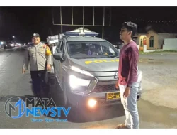 Personel Polsek Lima Puluh Gelar Patroli Malam, Pastikan Situasi Kamtibmas Aman