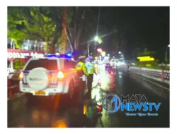 Cegah Balapan Liar, Satlantas Polres Pematangsiantar Gelar Blue Light Patrol