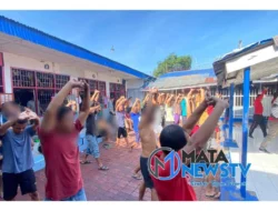 Senam Pagi Bersama Warga Binaan Lapas Kotapinang, Tingkatkan Kesehatan dan Kebersamaan