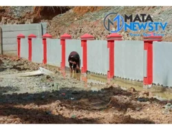Kalapas Kotapinang Tinjau Progres Pembangunan Pembatas Lahan Baru