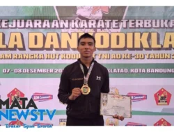 Bripda Yazid Purba Raih Emas di Kejuaraan Karate Dankodiklatad 2024, Harumkan Nama Polda Sumut