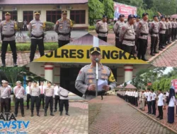 Kapolres Langkat Pimpin Upacara Bendera Bulanan, Ini Pesan Pentingnya