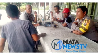 Bhabinkamtibmas Polsek Indrapura Laksanakan Kegiatan Sambang dan Sosialisasi Keamanan di Desa Tanjung Kubah