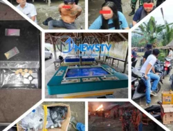 Tim Gabungan TNI-Polri Gerebek Barak Narkoba dan Judi di Langkat, 7 Tersangka Diamankan