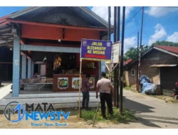 Pemasangan Rambu Petunjuk Arah Jalur Alternatif di Wilayah Polsek Torgamba