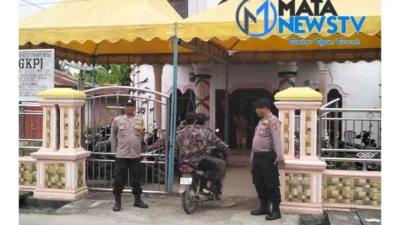 Polsek Lima Puluh Amankan Pelaksanaan Ibadah Minggu di Gereja GKPI Lima Puluh