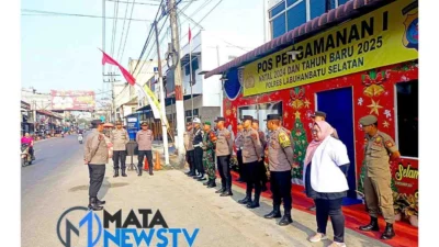 Apel Pagi dan Tugas Pengamanan Natal 2024: Pos Pam I Kotapinang Polres Labuhanbatu Selatan Pastikan Situasi Aman dan Lancar