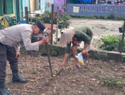 Bhabinkamtibmas Polsek Siantar Selatan Dorong Pemanfaatan Lahan Kosong untuk Ketahanan Pangan
