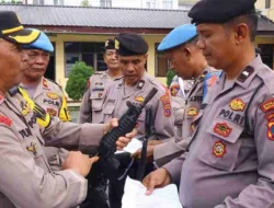 Wakapolres Pematangsiantar Lakukan Pemeriksaan Senjata Api untuk Tingkatkan Disiplin Personel
