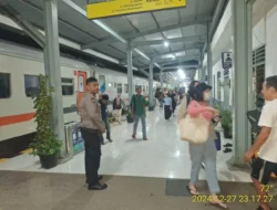 Mudik Nataru Meningkat, Polres Pematang Siantar Pastikan Stasiun Kereta Api Aman