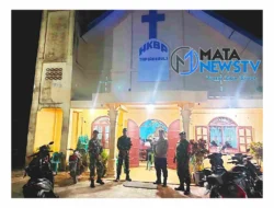 Pengamanan Ibadah Malam Tahun Baru 2025 di Gereja HKBP Tapian Nauli, Batu Bara, Berlangsung Aman dan Kondusif