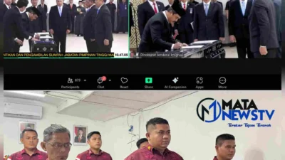 Lapas Kotapinang Ikuti Pelantikan Pejabat Pimpinan Tinggi Madya Kementerian Imigrasi dan Pemasyarakatan Secara Virtual