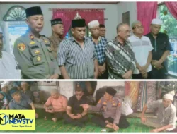Kapolsek Tanah Jawa Bersama Personel Melayat ke Rumah Duka IPDA Purn ARDAN