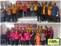 Polsek Tanah Jawa Gelar Syukuran Tahun Baru dan Kenaikan Pangkat Empat Perwira