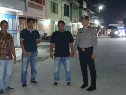 Personel Polsek Medang Deras Gelar Patroli Malam, Antisipasi Kejahatan di Wilayah Hukumnya
