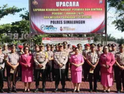Polres Simalungun Gelar Upacara Kenaikan Pangkat dan Wisuda Purna Bakti Personel
