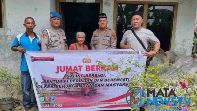 Polsek Perdagangan Gelar Kegiatan Jumat Barokah, Bantu Warga Kurang Mampu