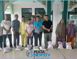 Kapolsek Medang Deras Salurkan Bantuan Sembako untuk Masyarakat