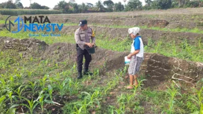 Bhabinkamtibmas Kelurahan Simarimbun Sambangi Warga, Dukung Ketahanan Pangan