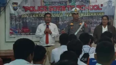 Satlantas Polres Pematangsiantar Gelar Police Go to School di YP GKPI 2
