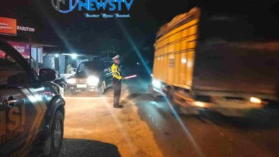 Polsek Sei Kanan Gelar Patroli Blue Light, Situasi Lalu Lintas Aman dan Kondusif