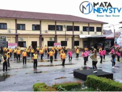 Polres Pematangsiantar Gelar Senam Aerobik Bersama Bhayangkari