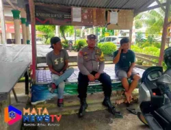 Bhabinkamtibmas Polsek Medang Deras Gelar Sambang dan Sosialisasi Antisipasi Kejahatan Jalanan