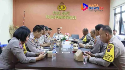 Dukung Program Presiden Prabowo :  Kapolres Pematangsiantar Pimpin Rapat Program Makan Gratis Bergizi