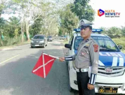 Satlantas Polres Batu Bara Gelar Patroli Kibas Bendera untuk Ciptakan Keamanan di Jalan Raya