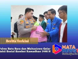 Polres Batu Bara dan Mahasiswa Gelar Bakti Sosial Sambut Ramadhan 1446 H