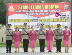 Polres Serdang Bedagai Gelar Sertijab Kasat Binmas dan Kapolsek Teluk Mengkudu
