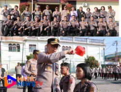 Penyambutan Bintara Remaja Polres Samosir, Kapolres Siram Air Kembang sebagai Simbol Kebersamaan