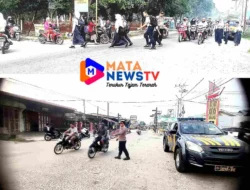 Personel Polsek Labuhan Ruku Atur Lalu Lintas, Cegah Kemacetan dan Kecelakaan