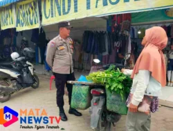 Bhabinkamtibmas Polsek Indrapura Gelar Sambang dan Cooling System, Jaga Kondusifitas Kamtibmas di Pajak Delima